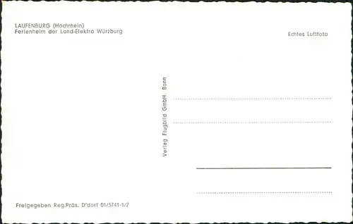 Ansichtskarte Laufenburg Luftbild Ferienheim der Land-Elektra Würzburg 1961