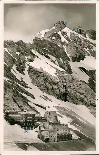 Ansichtskarte Grainau Hotel Schneefernerhaus Zugespitze 1959