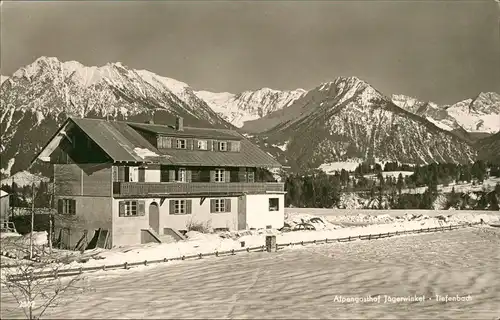 Tiefenbach-Oberstdorf (Allgäu) Alpengasthof Café Jägerwinkel 1962