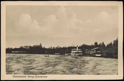 Postcard Berg Dievenow Dziwnów Dampfer - Restauration 1916