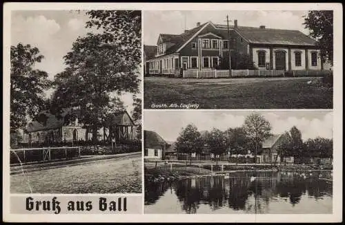 Postcard Ball Kr. Saatzig Pommern Gasth. Alb. Ladwig 3 Bild 1940