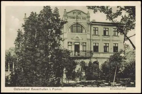 Bauerhufen-Großmöllen Chłopy Mielno Strandschloß Pommern 1924