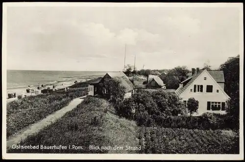 Bauerhufen-Großmöllen Chłopy Mielno Fischerhäuser Strand - Pommern 1929