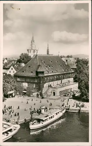 Ansichtskarte Konstanz Konzilgebäude, Bodensee, Dampfer 1952