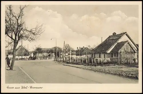 Postcard Berg Dievenow Dziwnów Dorfstraße, Pommern 1929