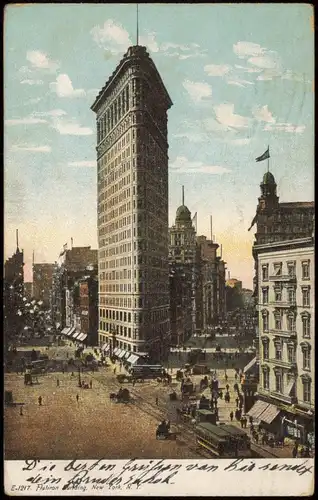 Manhattan-New York City Hochhäuser Skyscraper: Flatiron Building 1912