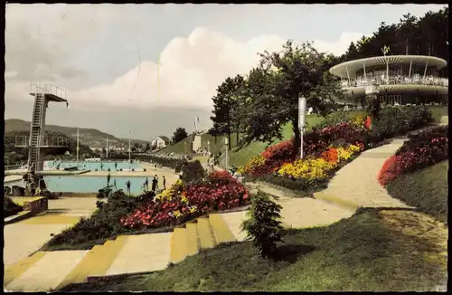 Ansichtskarte Bad Kissingen Städtisches Freibad Schwimmbad 1960