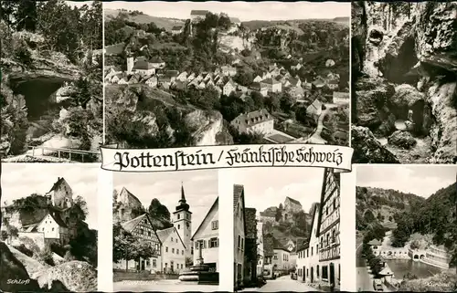 Ansichtskarte Pottenstein Mehrbildkarte mit Ortsansichten 1968