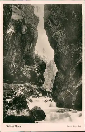 Garmisch-Partenkirchen Partnachklamm (Wasserfall River Falls) 1955