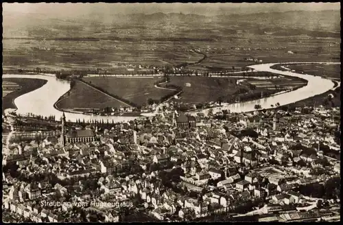 Ansichtskarte Straubing Luftbild 1958