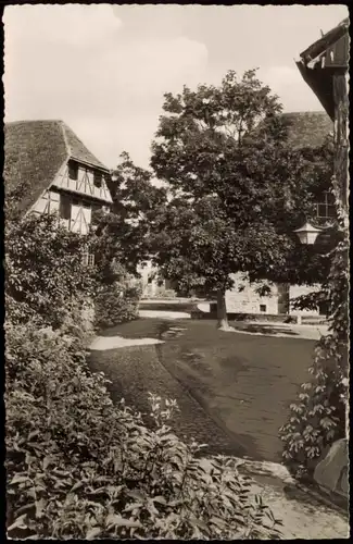 Ansichtskarte Lippoldsberg Klosterhof mit Blick zum Wohnsitz 1961