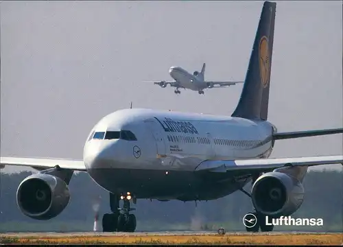 Ansichtskarte  Flugzeug Airplane Avion Lufthansa Airbus A310-200 1988