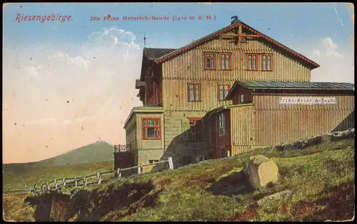 Krummhübel Karpacz Riesengebirge- Die Prinz Heinrich-Baude  1915/1938
