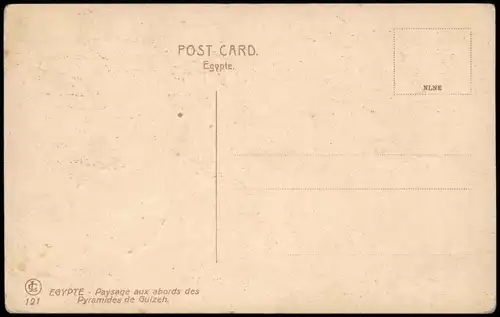 Giseh Gizeh الجيزة EGYPTE Paysage aux abords des Pyramides de Guizeh 1910