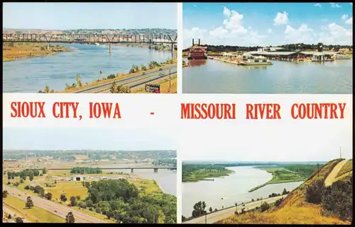 Postcard Sioux City City Views (Missouri river Country) 1960