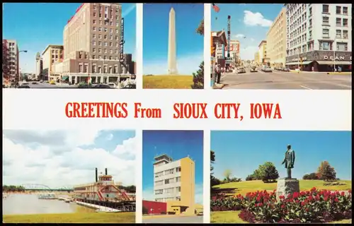 Postcard Sioux City City Views (Stadt-Ansichten) 1960