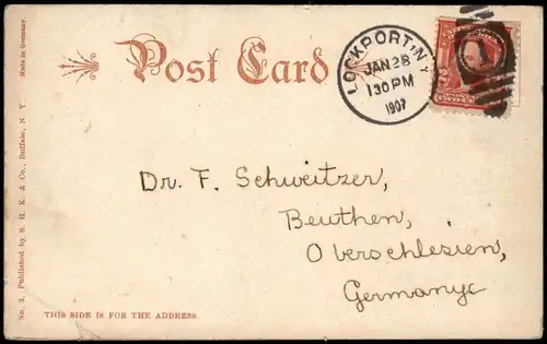 Postcard Buffalo Ellicott Square Building, City View 1907