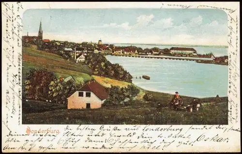 Postcard Sonderburg Sønderborg Panorama-Ansicht, Umland-Ansicht 1910