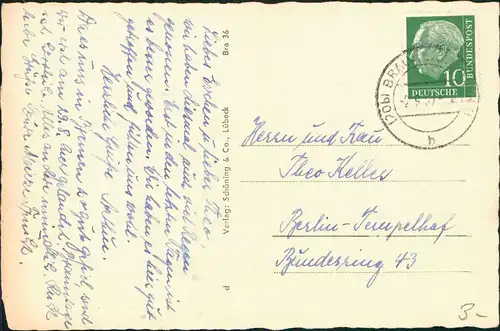 Braunlage Panorama-Ansicht Braunlage (Harz) mit Wurmberg, 971 m ü. d. M. 1952