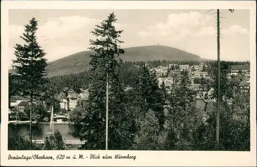 Ansichtskarte Braunlage Panorama-Ansicht, Blick zum Wurmberg im Harz 1956
