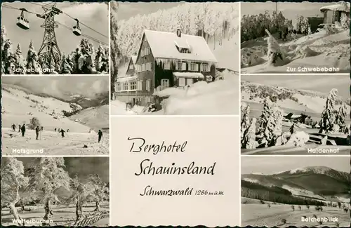Freiburg im Breisgau Schauinsland Berghotel  Schwebebahn  1965