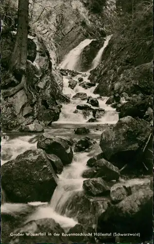 Hirschsprung-Breitnau Großer Wasserfall in der Ravennaschlucht Höllental  1960