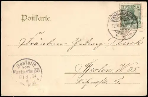 Postcard Berg Dievenow Dziwnów Dünen und Kurhaus - Pommern 1904