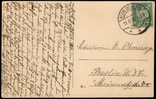 Postcard Berg Dievenow Dziwnów Klein Dievenow - Straße Pommern 1926