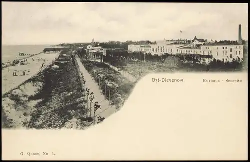 Postcard Berg Dievenow Dziwnów Kurhaus Seeseite 1909