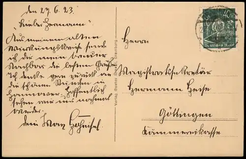 Postcard Dramburg Drawsko Pomorskie Stadtschule 1923