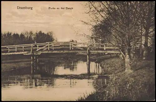 Postcard Dramburg Drawsko Pomorskie Partie an der Drage 1922