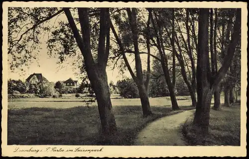 Postcard Dramburg Drawsko Pomorskie Partie am Louisenpark 1938