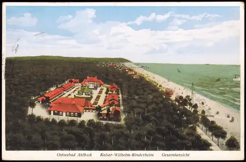 Ansichtskarte Ahlbeck (Usedom) Kaiser-Wilhelm-Kinderheim 1935