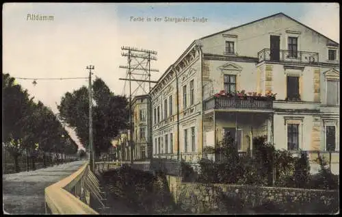 Altdamm-Stettin Dąbie Szczecin Partie in der Stargarder-Straße 1915