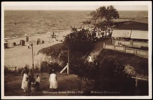 Postcard Großmöllen Mielno Böttchers Strandhalle. 1928