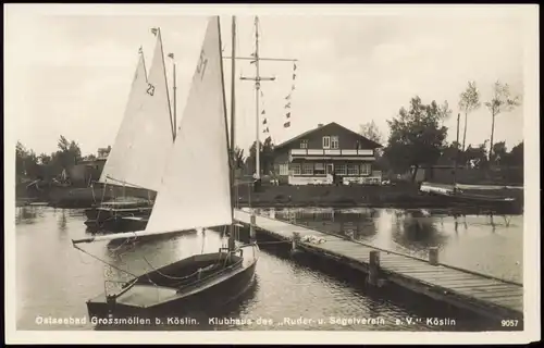 Großmöllen Mielno b. Köslin Klubhaus des Ruder-u Segelverein e. V. Köslin 1929
