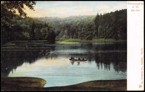 Ansichtskarte Bad Freienwalde Baa-See, Ruderer 1912
