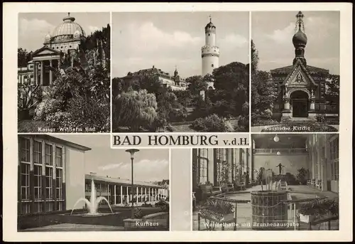 Ansichtskarte Bad Homburg vor der Höhe Russische Kirche Kurhaus MB 1960