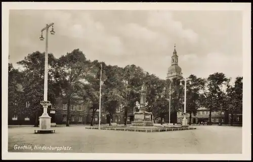 Ansichtskarte Genthin Hindenburgplatz - Fotokarte 1938