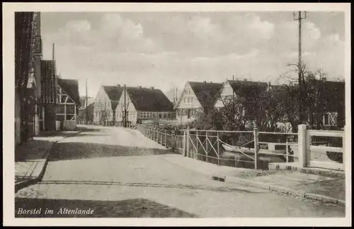 Ansichtskarte Borstel-Jork Straßenpartie 1940