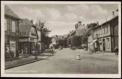 Ansichtskarte Soltau Straßenpartie, Gasthaus 1940