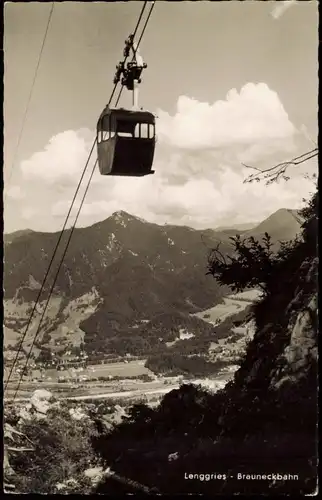 Ansichtskarte Lenggries Brauneckbahn Bergbahn - Fotokarte 1959