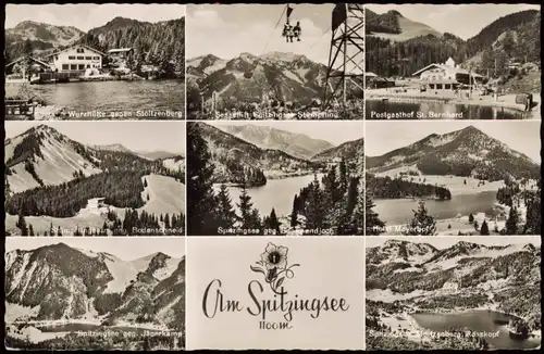 Ansichtskarte Spitzingsee-Schliersee Umlandansichten: Hütten Sessellift 1961