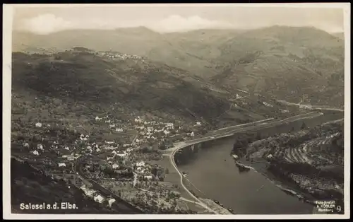 Postcard Salesel Dolní Zálezly Talblick - Fotokarte 1935
