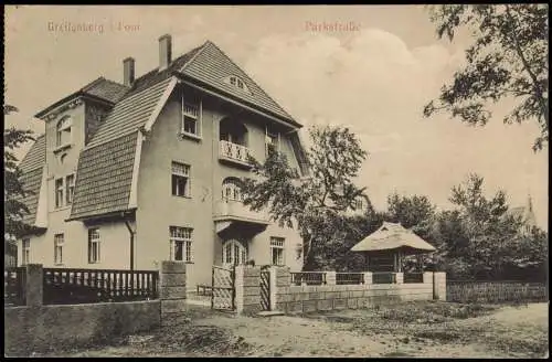 Postcard Greifenberg Gryfice Parkstraße, Villa 1913