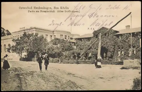 Henkenhagen Ustronie Morskie Partie am Strandschloß Kr. Kolberg Körlin 1919