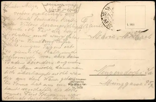 Ostseebad Heidebrink Międzywodzie Strandweg - b Dievenow Dziwnów Pommern 1922