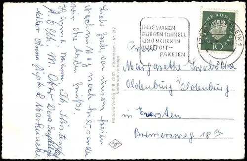 Ansichtskarte Hildesheim Blick vom Berghölzchen 1959