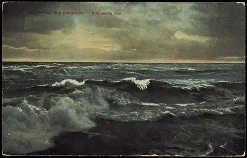 Henkenhagen Ustronie Morskie Brandende. See. Stimmungsbild - Pommern 1914