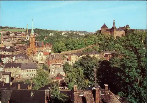 Ansichtskarte Mylau-Reichenbach (Vogtland) Panorama-Ansicht 1982